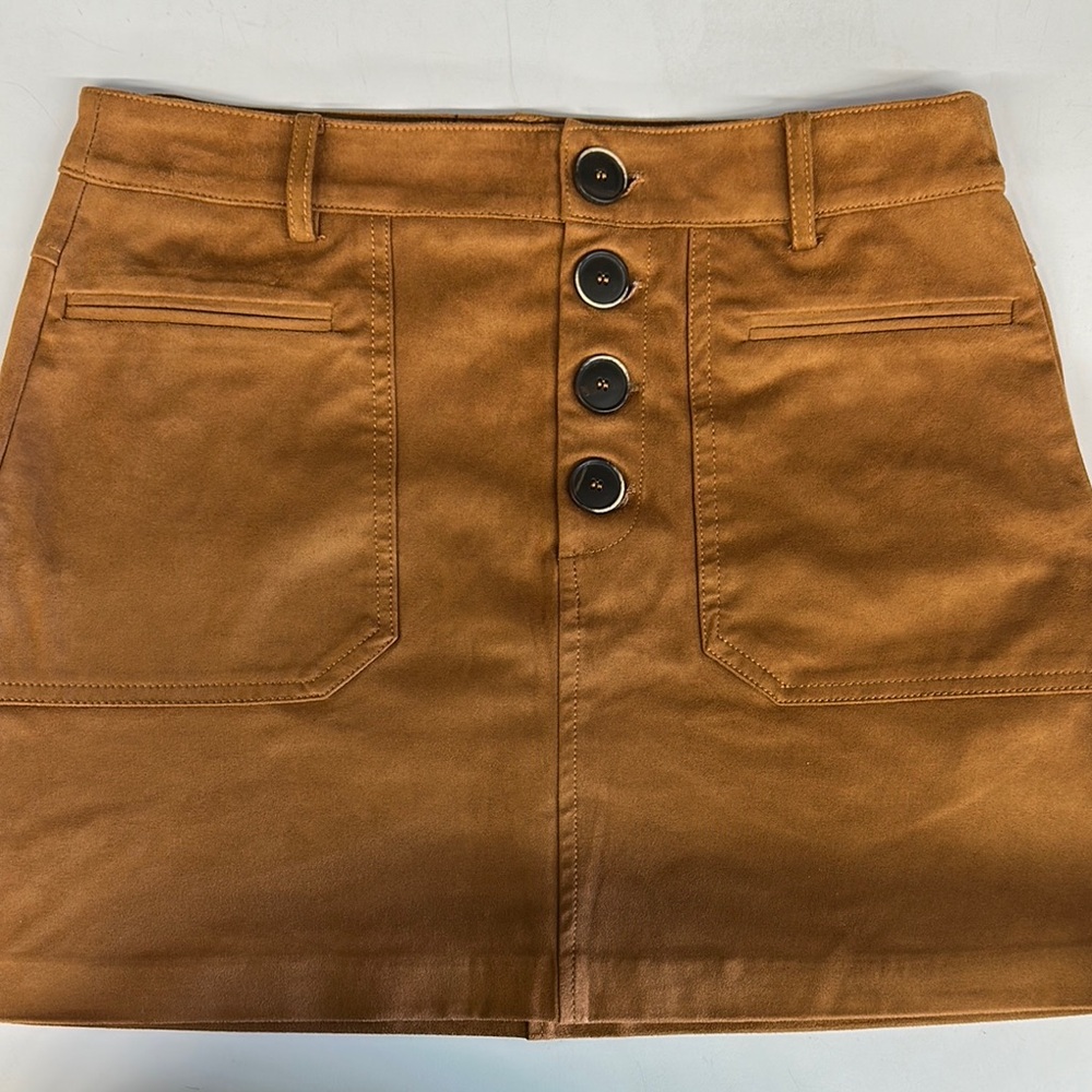 Tan Mini Pencil Skirt